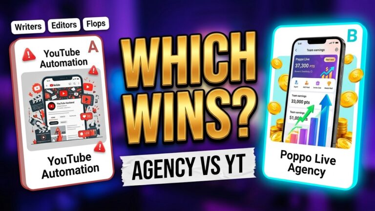 YouTube Automation vs. Poppo Live Agency: Which Online Business Has Bigger Long-Term Potential?